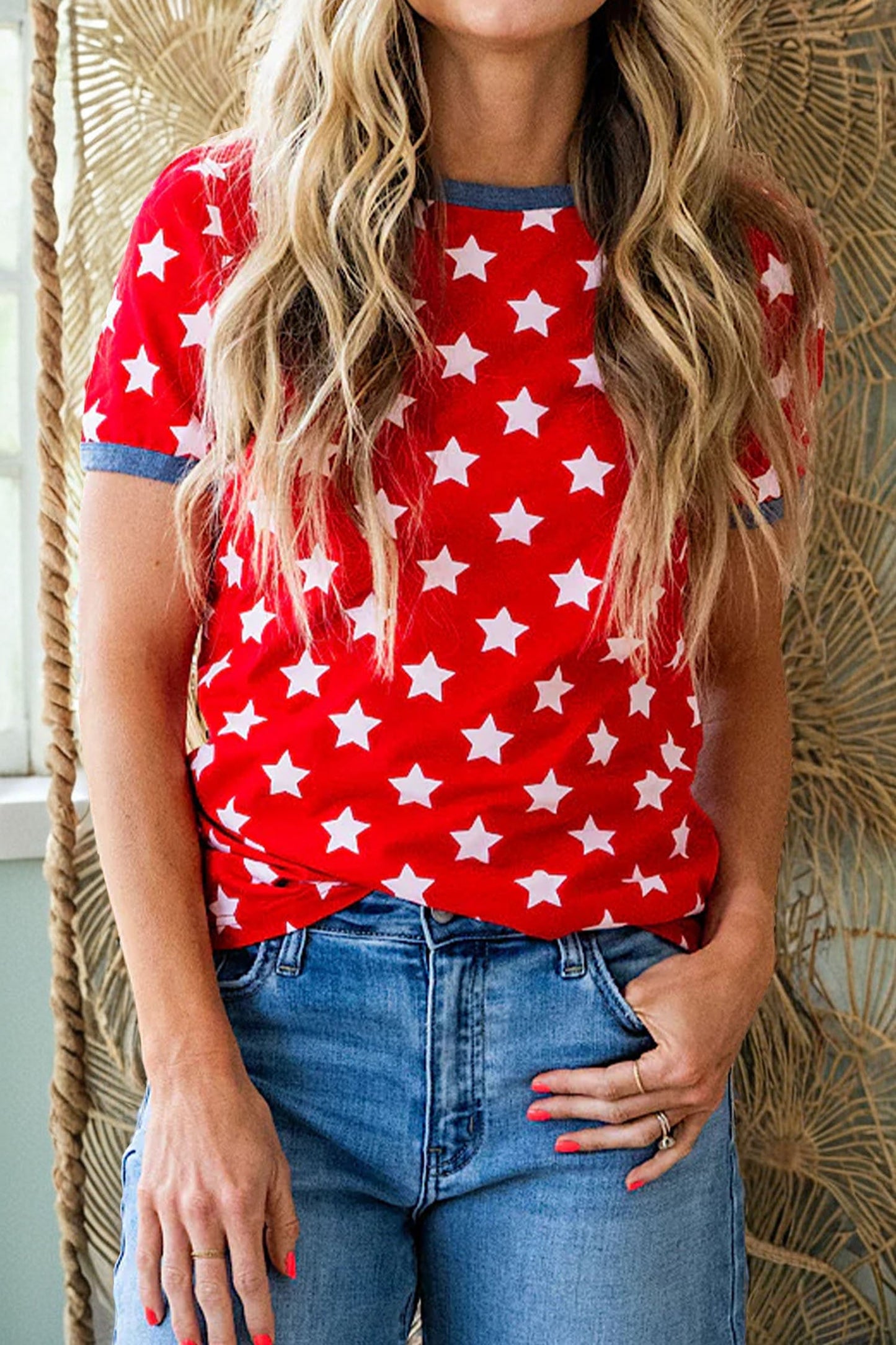 Red Star Colorblock Top RTS