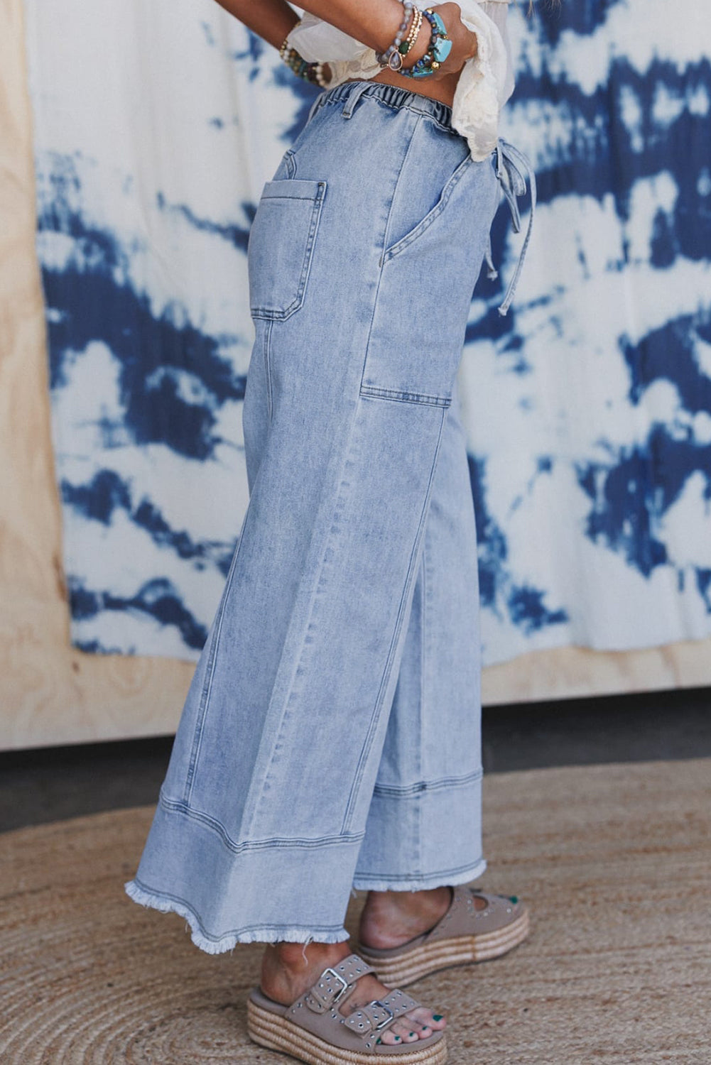 Seam Detail Raw Hem Pants RTS